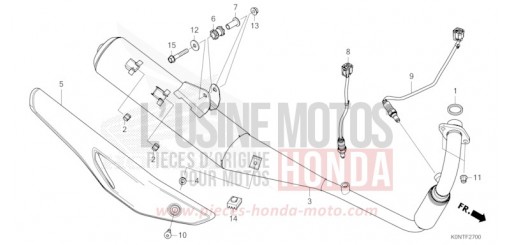 SILENCIEUX D'ECHAPPEMENT CBF125MEFT de 2026